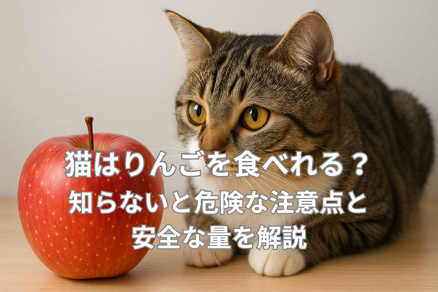 猫はりんごを食べれる？知らないと危険な注意点と安全な量を解説