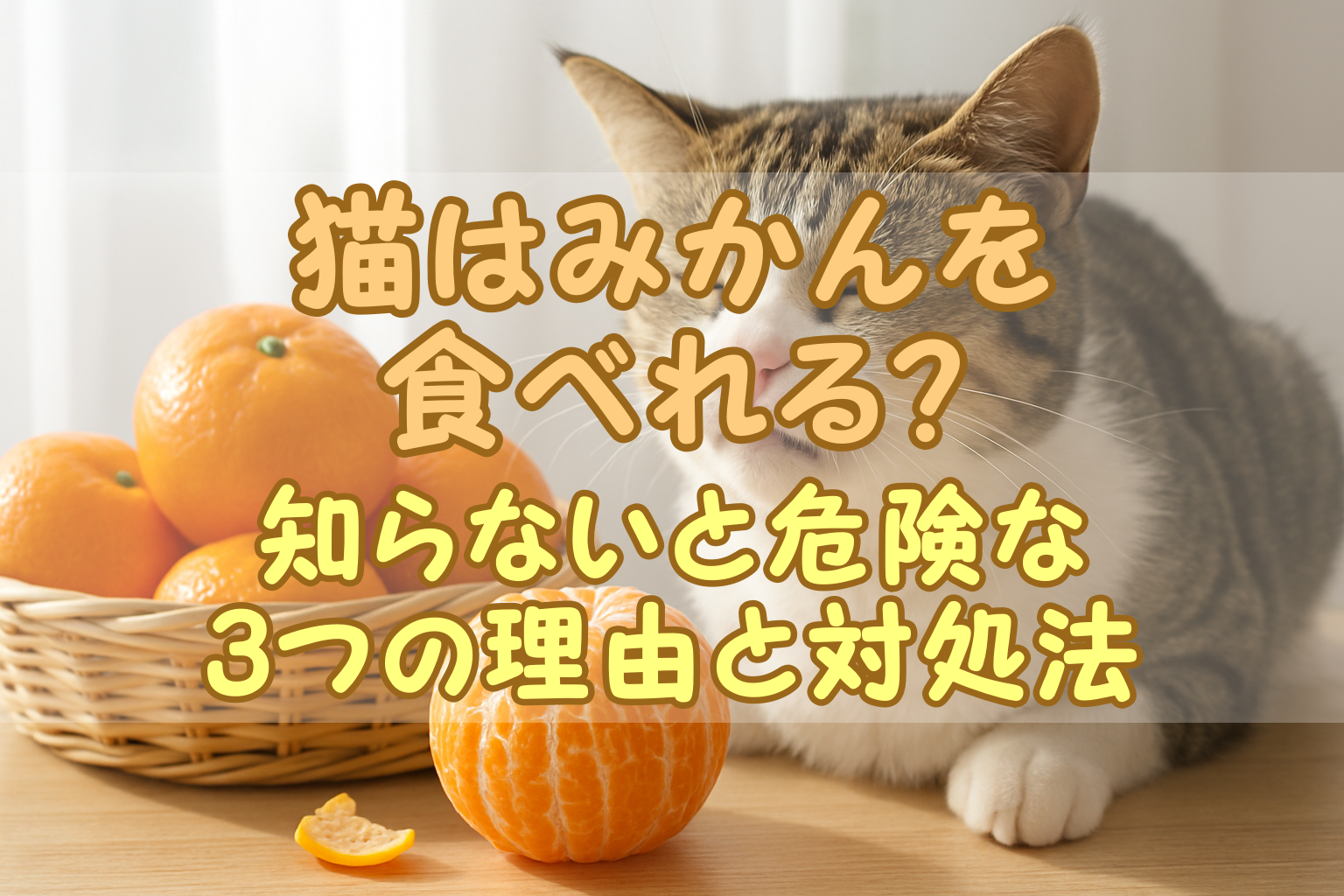 猫はみかんを食べれる？知らないと危険な3つの理由と対処法