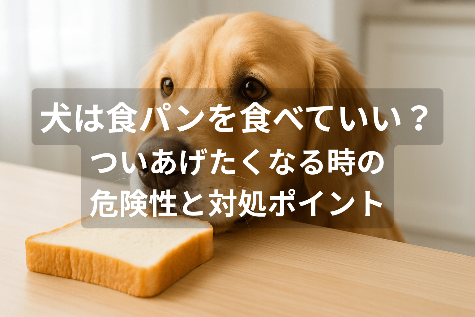 犬は食パンを食べていい？ついあげたくなる時の危険性と対処ポイント